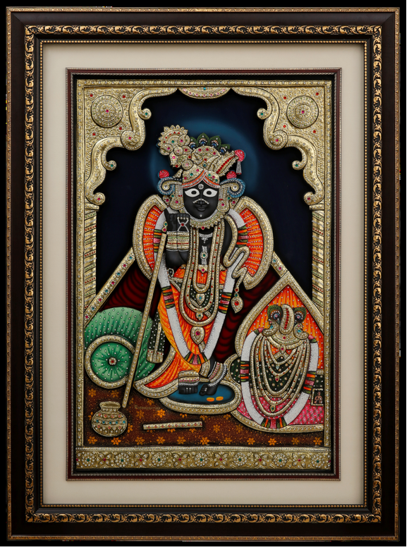 Bihariji Tanjore,Gold Art Painting