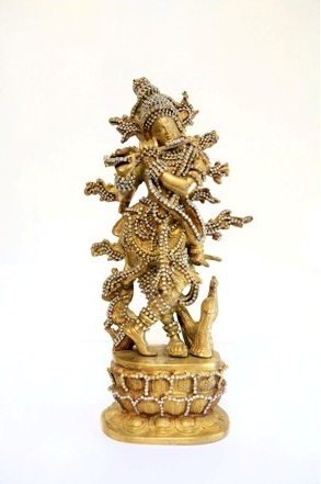 Krishna Venu Gopal with Peacock (Decorated)