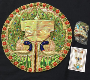 Peacock Design Laddu Gopal Dress (Gol Poshak)