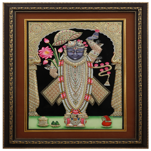 Shreenathji Tanjore, Gold Art Painting