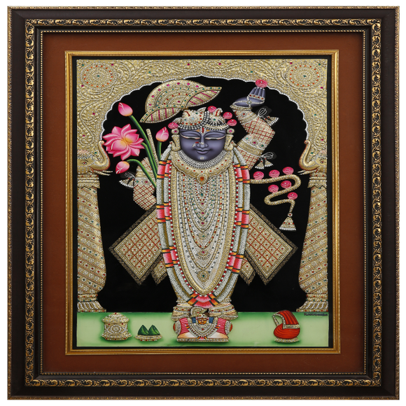 Shreenathji Tanjore, Gold Art Painting