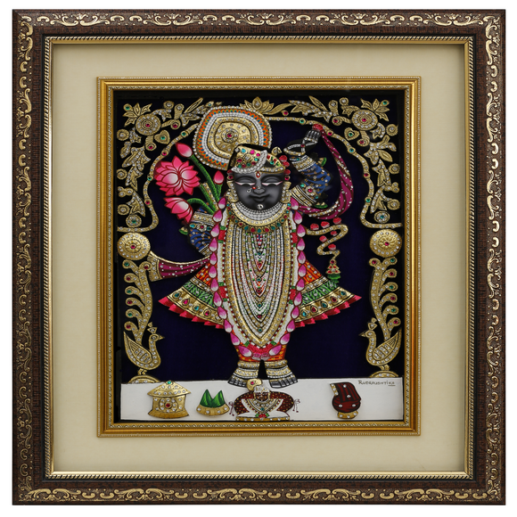 Shrinathji with Toran Tanjore Art